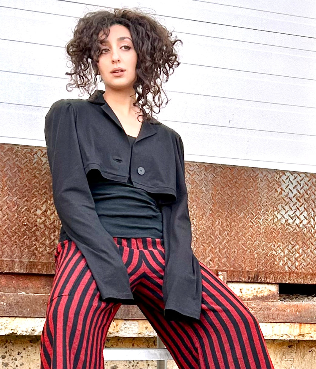 'Toledo' Organic Cotton + Lycra Bolero Sweater Jacket