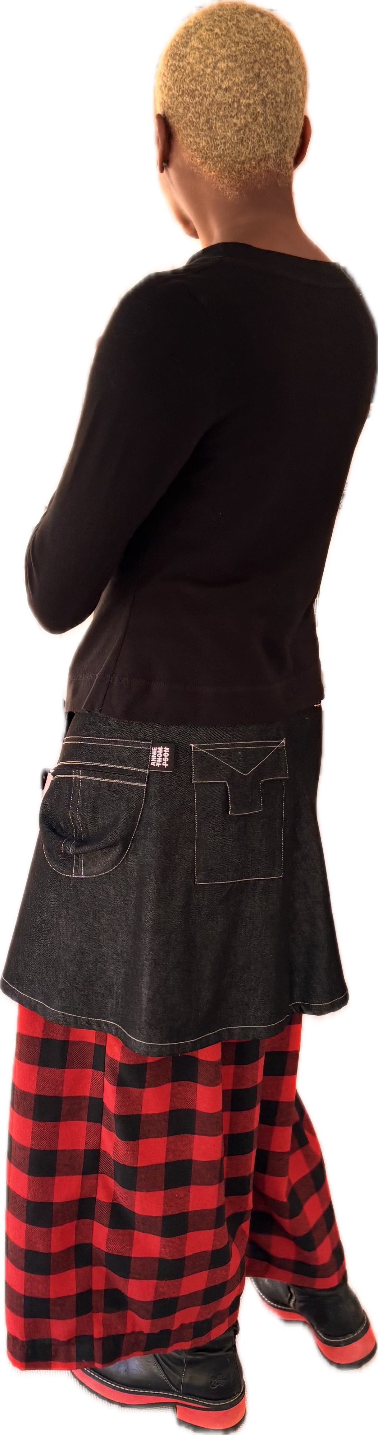 Wrap Her Around cotton denim skirt