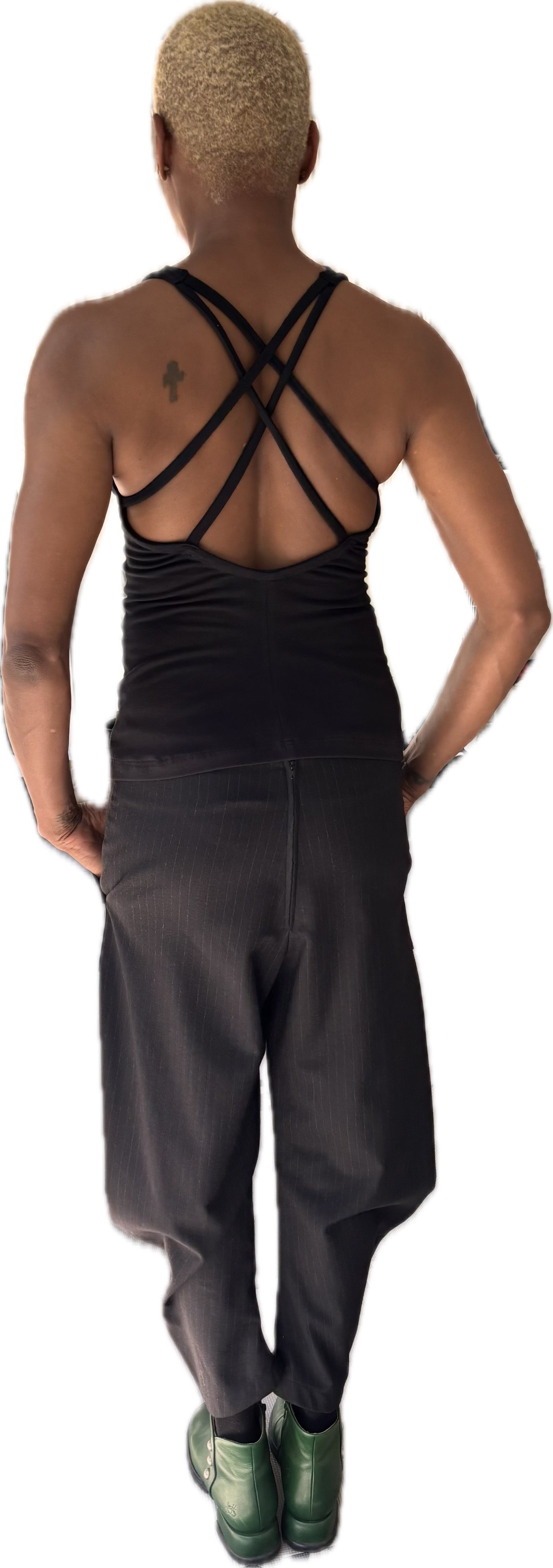Ecstatic Dancer knit top - black organic cotton with lycra
