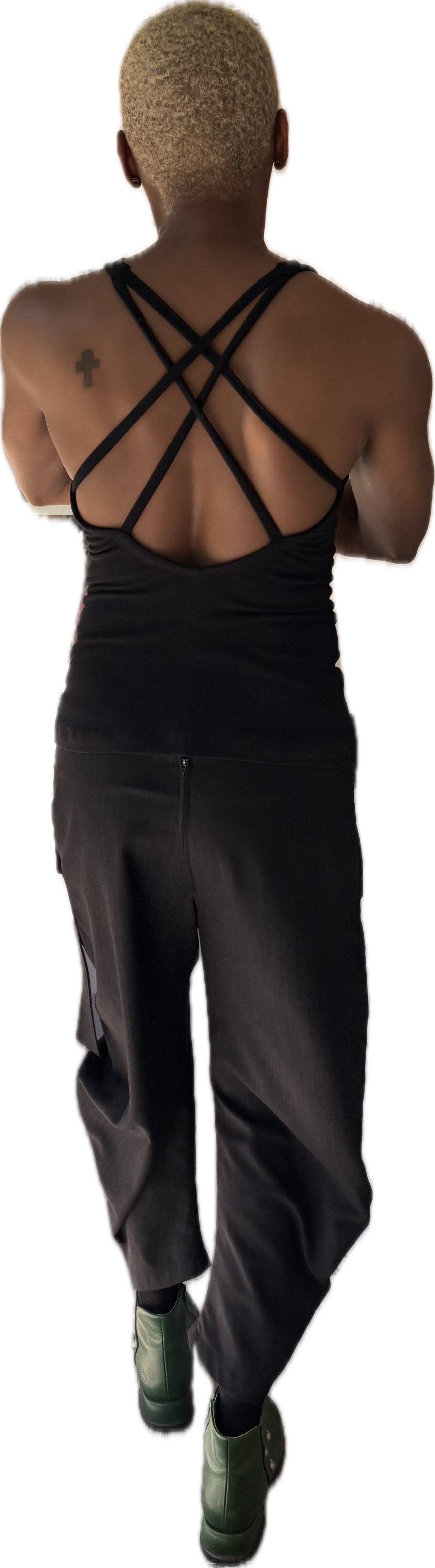 Ecstatic Dancer knit top - black organic cotton with lycra
