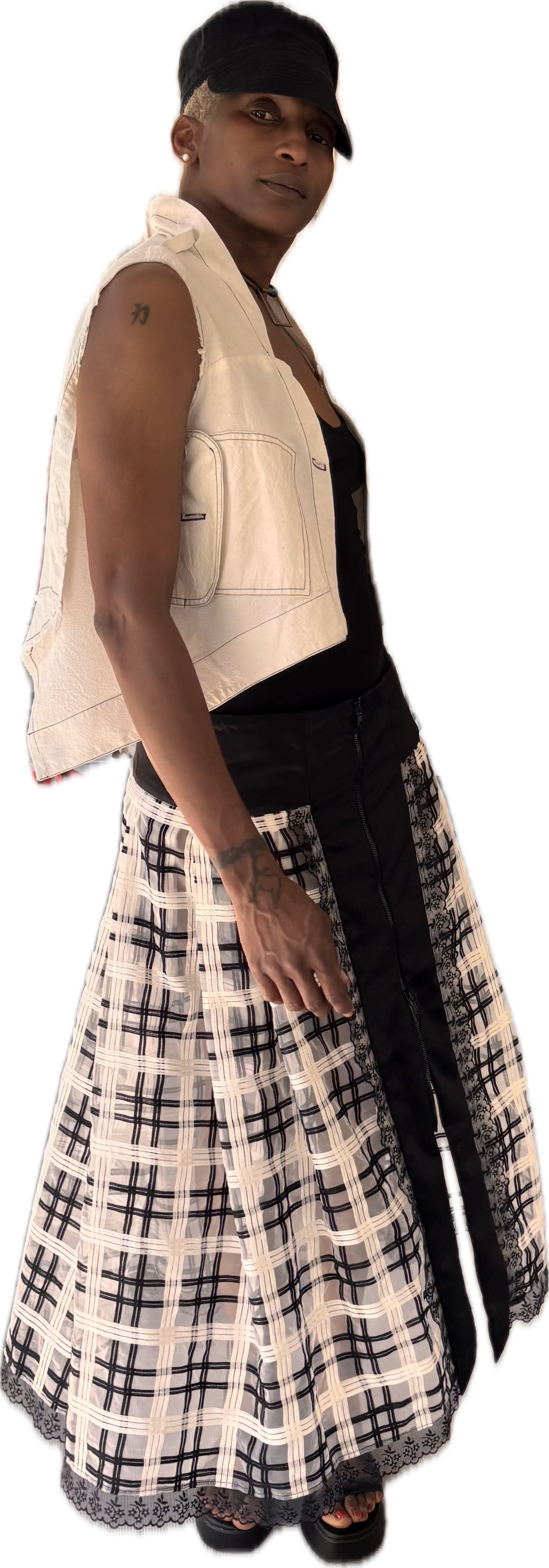 Inversion vest - 100% washed, cotton muslin