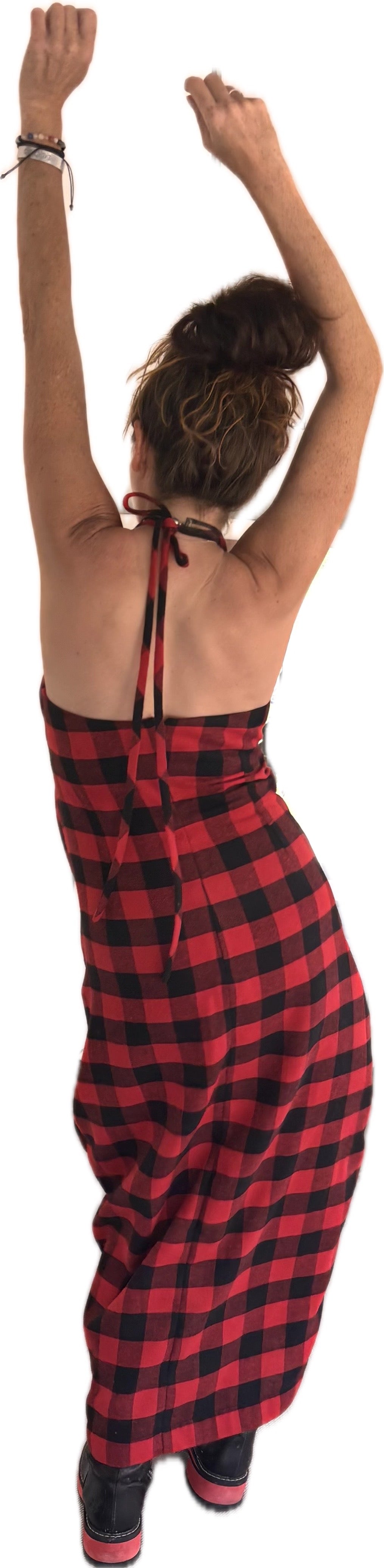 Forest Girl dress - plaid cotton flannel