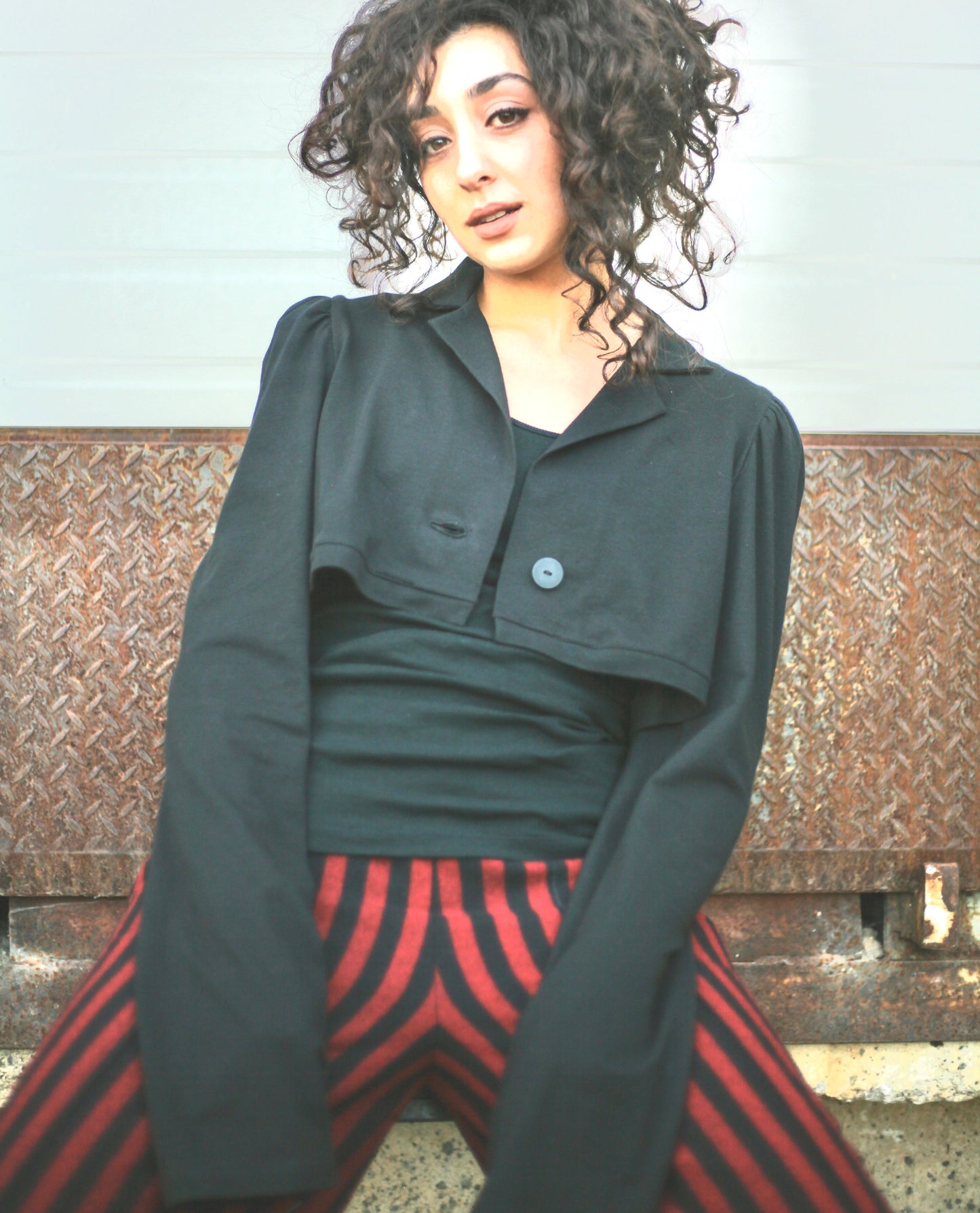 'Toledo' Organic Cotton + Lycra Bolero Sweater Jacket