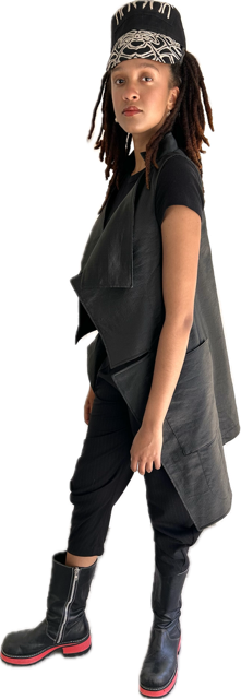 Hakamata vest - Coated Cotton