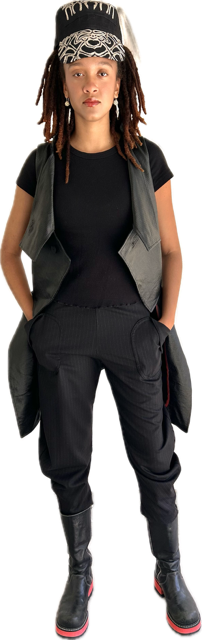 Hakamata vest - Coated Cotton