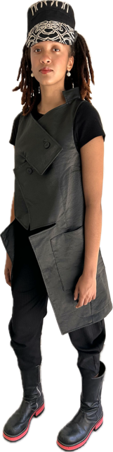 Hakamata vest - Coated Cotton