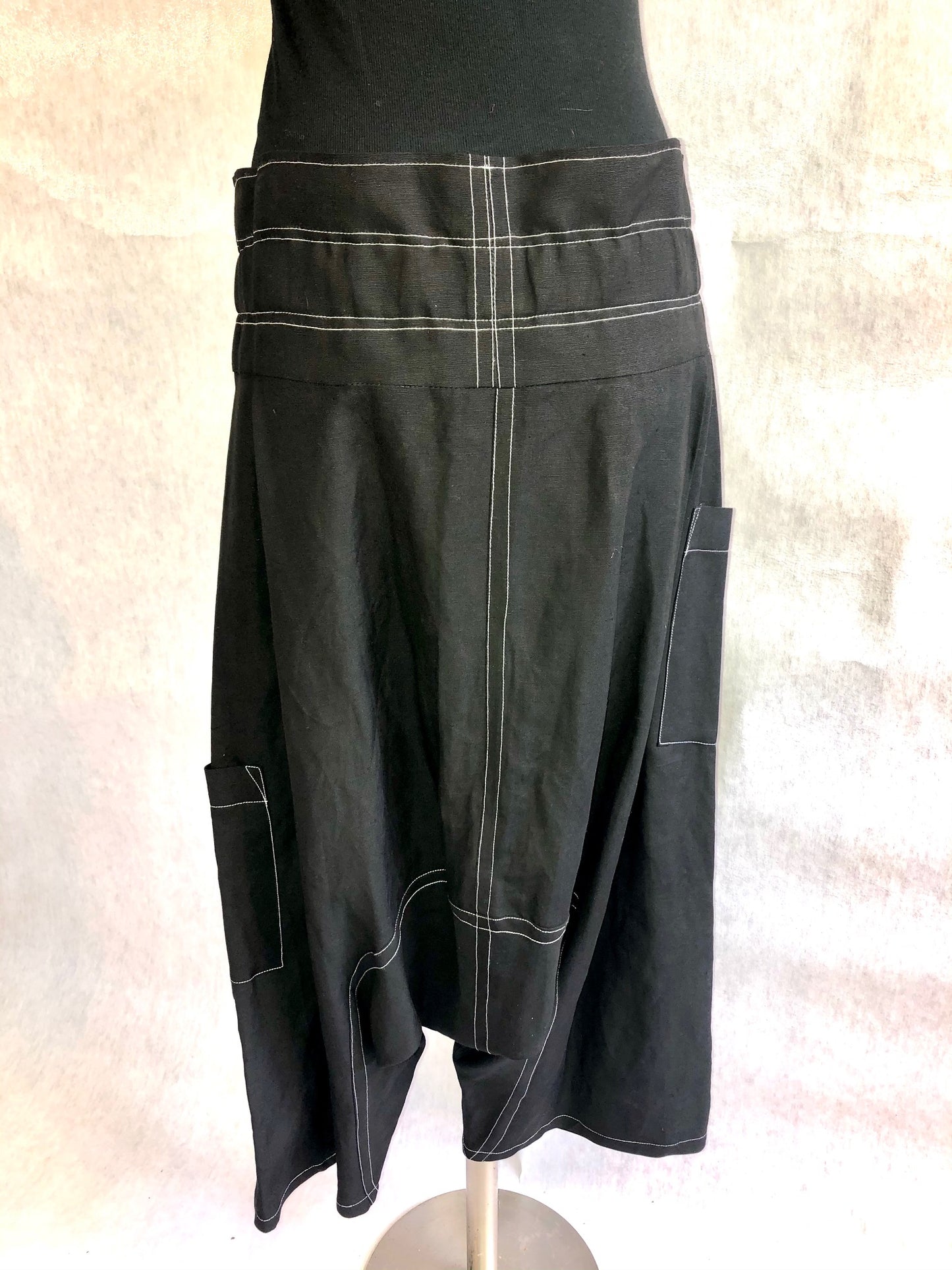 Juku Pant I Black Linen Viscose