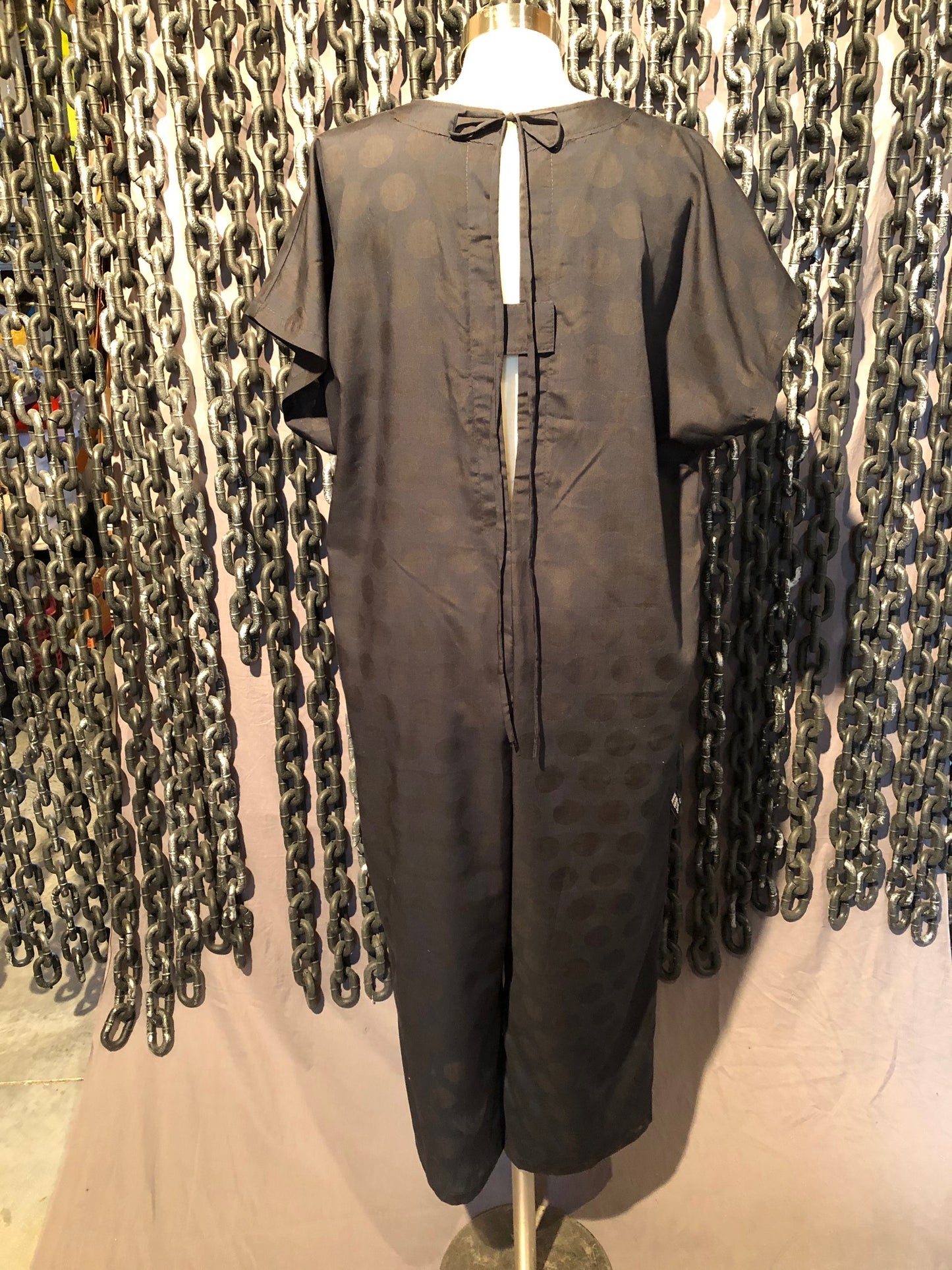 Slushie Jumpsuit | Black navy dot