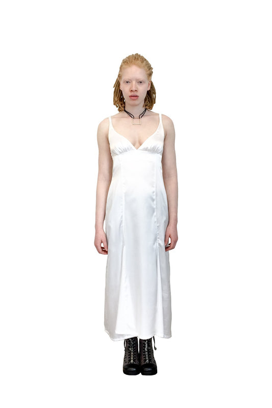 Sweet Pea Dress I White Satin