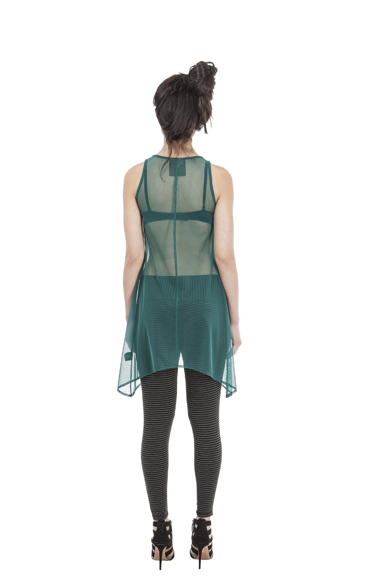 New Netty Betty Long Sheer Top | Emerald