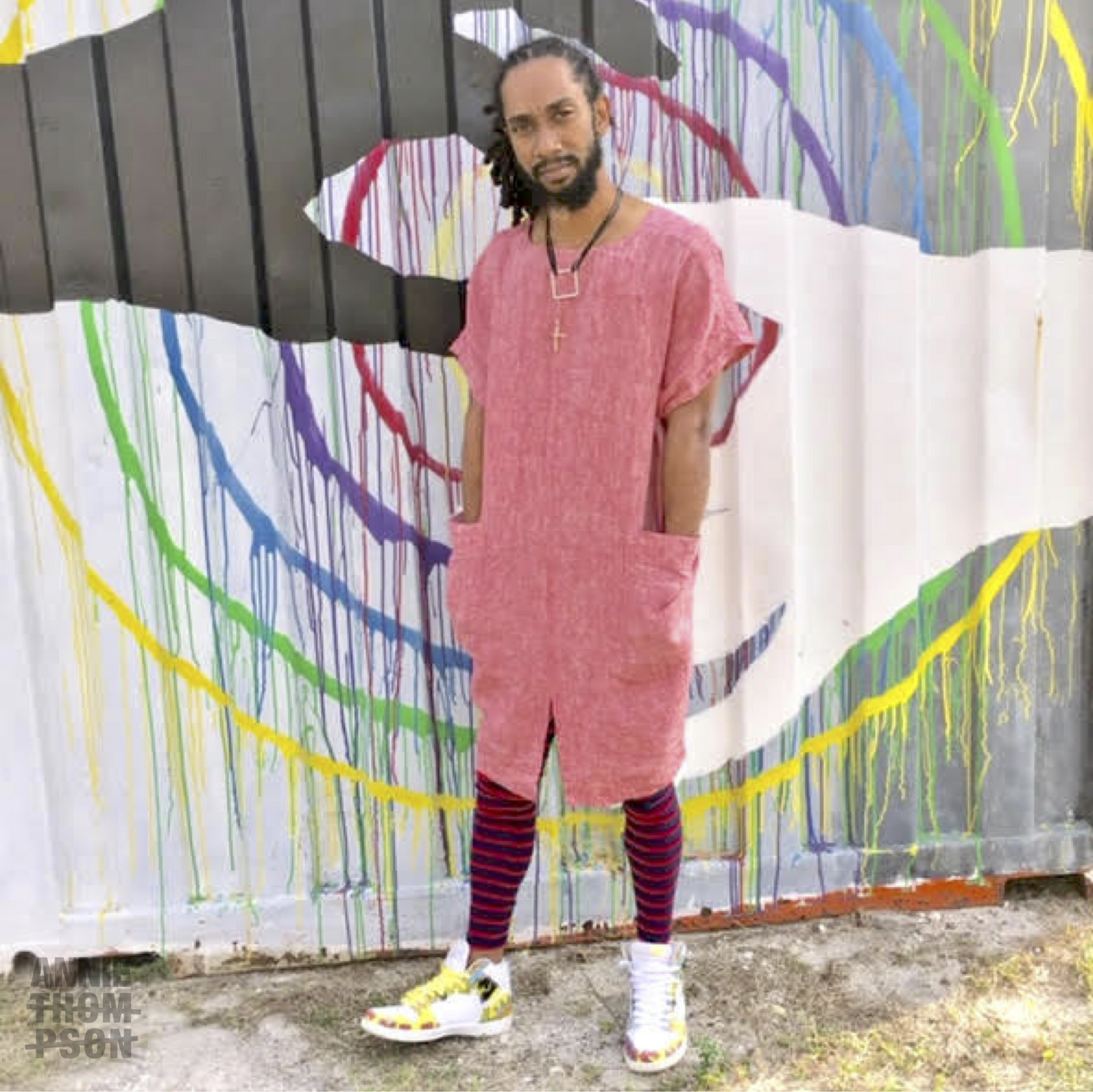 Comet Top Dress I Red Fleck Linen