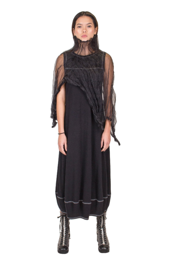 Crush Poncho Sandi Witch I Black