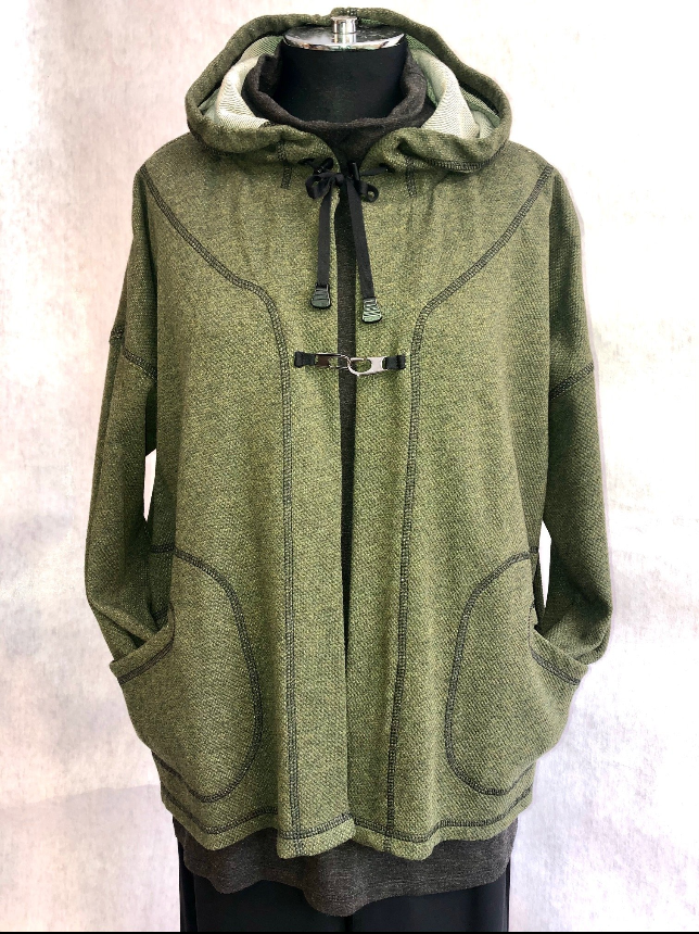 New Free World Hoody Jacket | Olive | 100% Cotton Melange
