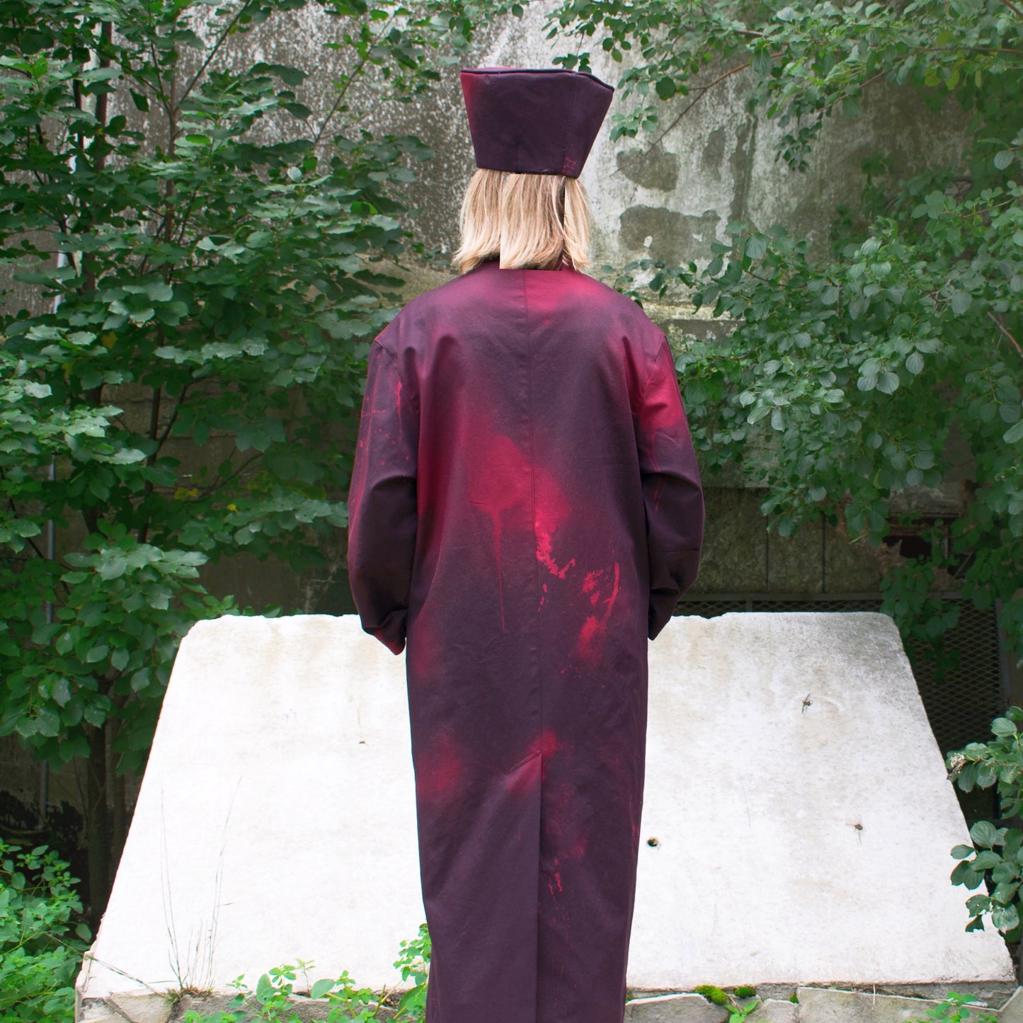 ATHENA coat - hand dyed, brushed Italian Cotton
