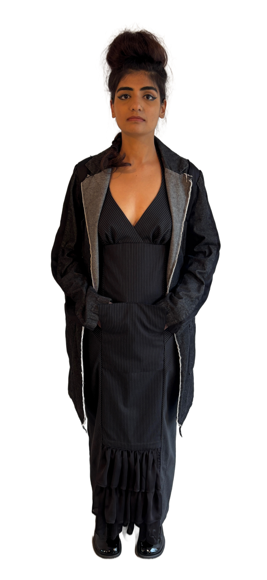 The Wonderer     100% cotton black denim jacket
