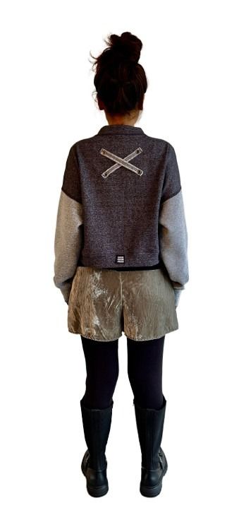 The Modernist Jacket - double grey cotton