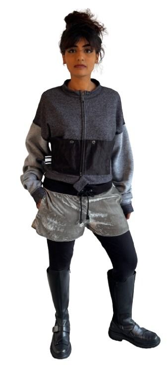 The Modernist Jacket - double grey cotton