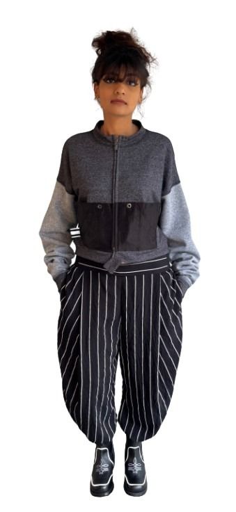 The Modernist Jacket - double grey cotton