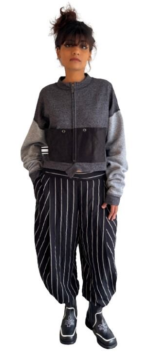 The Modernist Jacket - double grey cotton