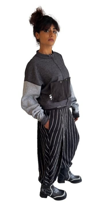 The Modernist Jacket - double grey cotton