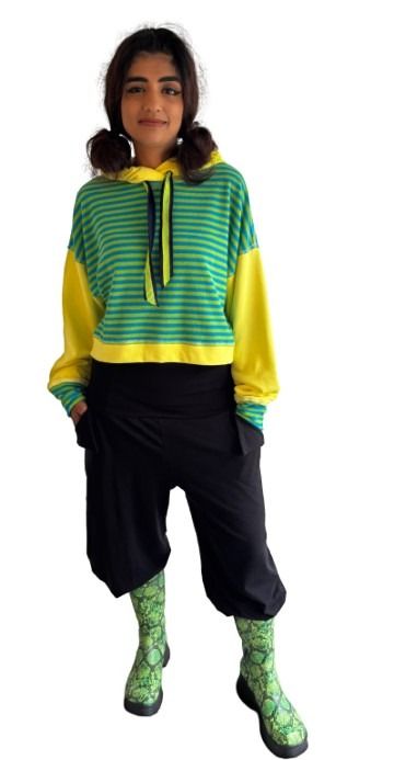 Blossom Hoody  Sunshine cotton fleece + stretch terry