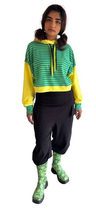 Blossom Hoody  Sunshine cotton fleece + stretch terry