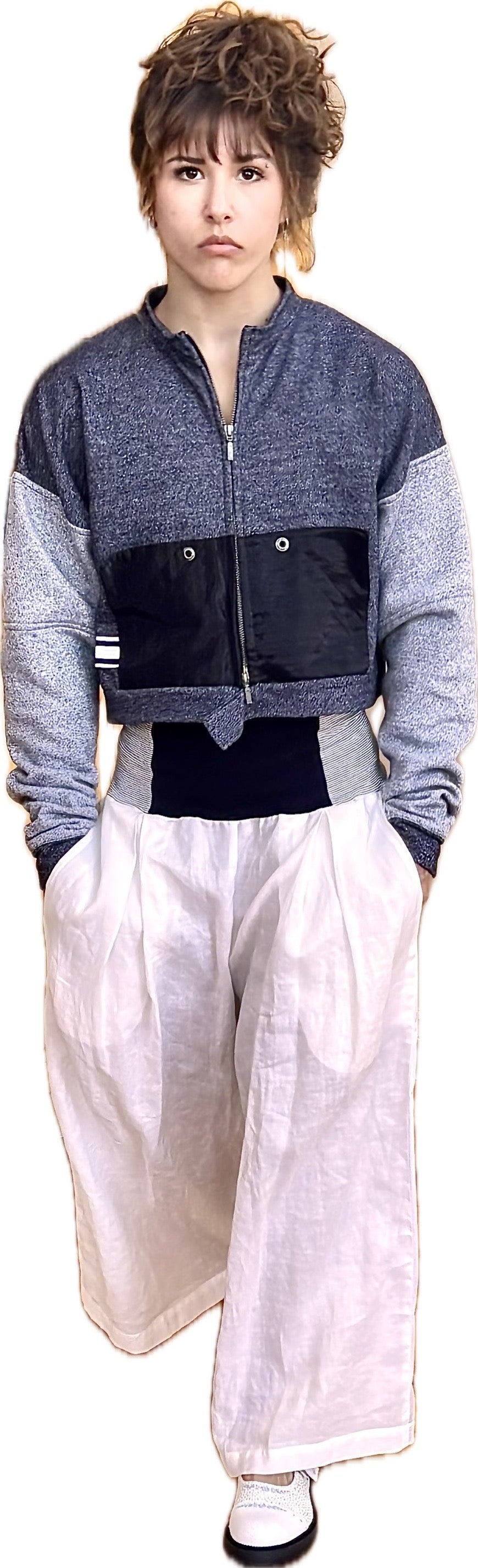 The Modernist Jacket - double grey cotton