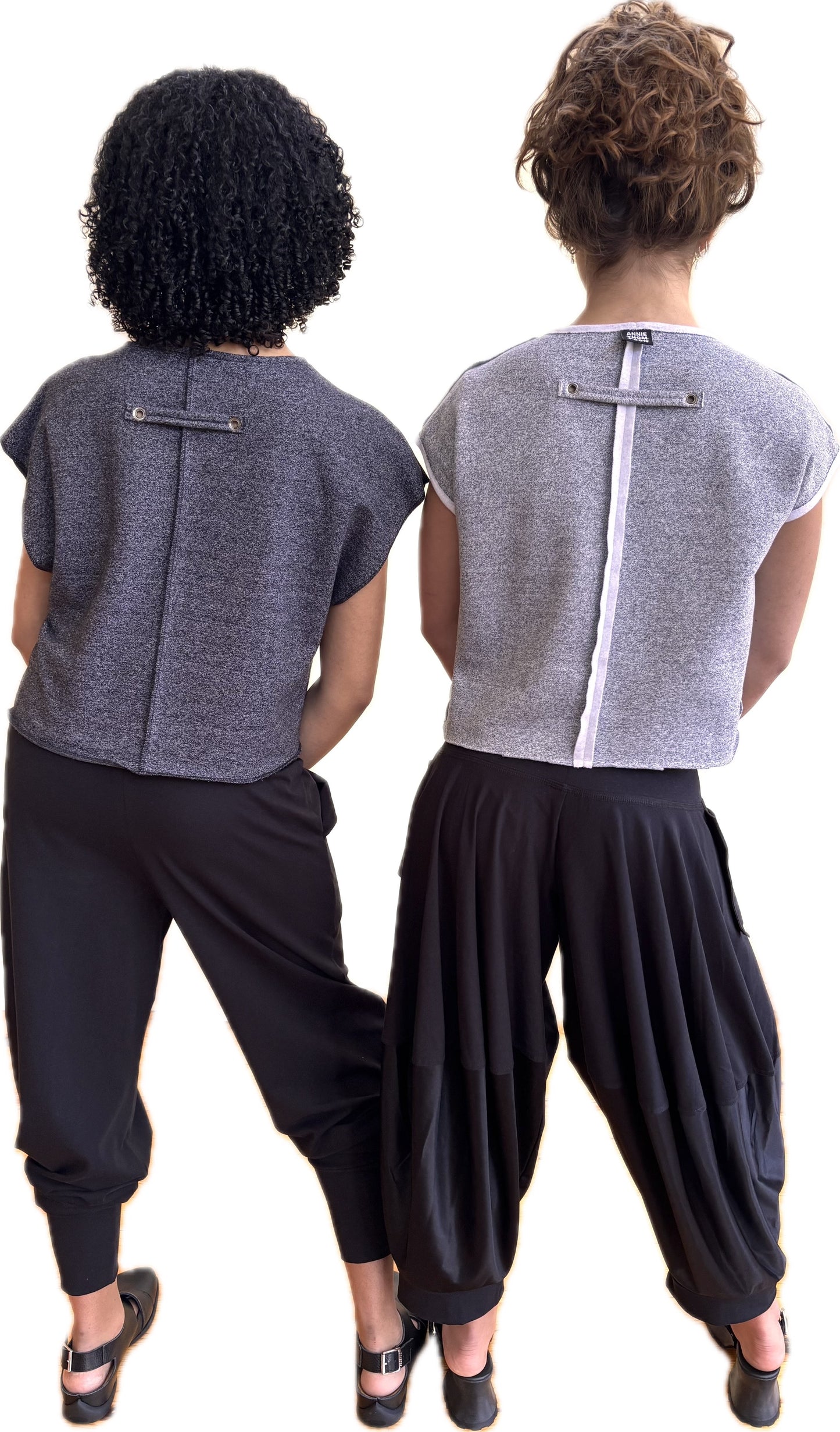 Lucky 29 Knit top - torso zip kanga pocket + exterior seaming