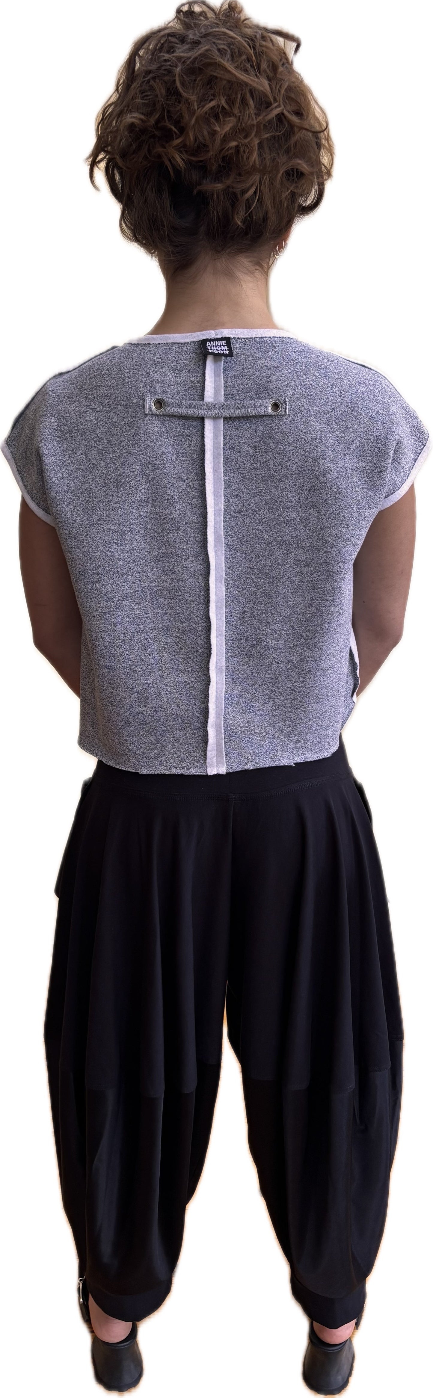 Lucky 29 Knit top - torso zip kanga pocket + exterior seaming