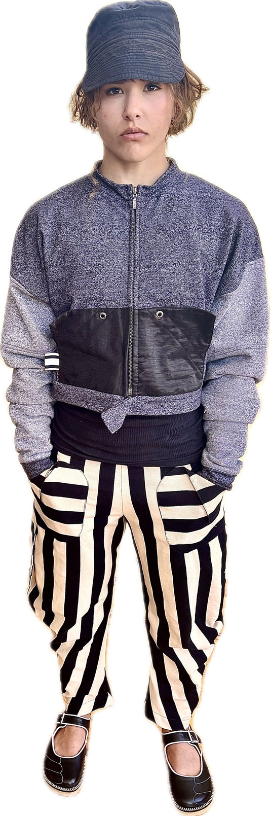 The Modernist Jacket - double grey cotton