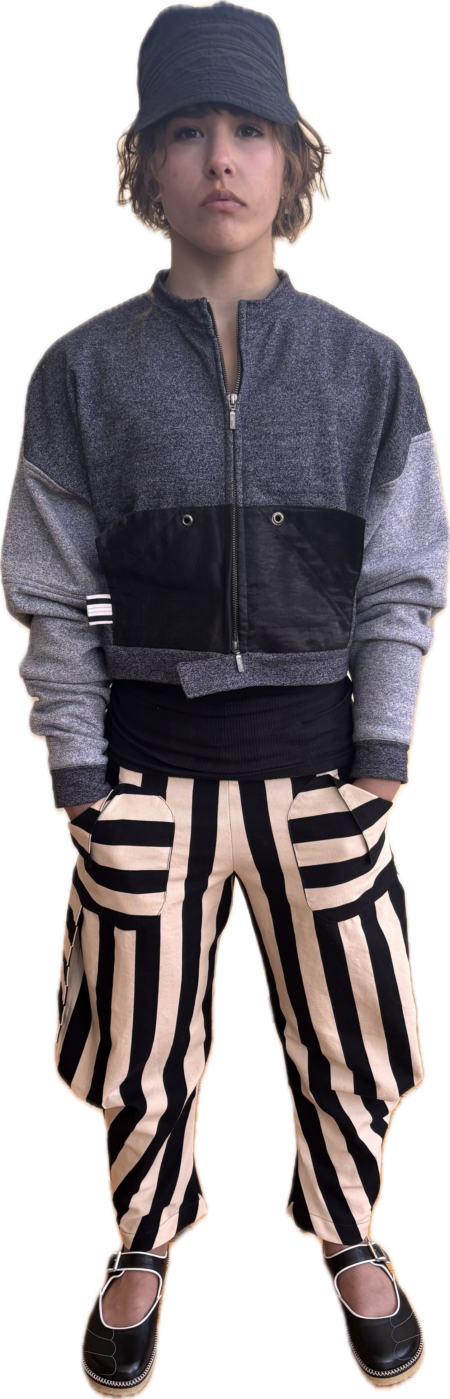 The Modernist Jacket - double grey cotton
