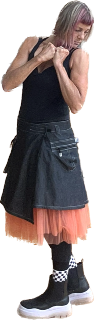 Wrap Her Round cotton denim skirt