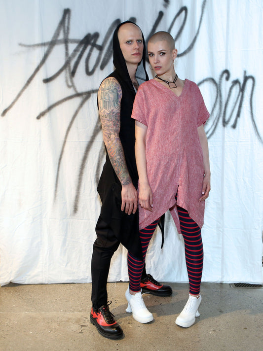 Comet Top Dress I Red Fleck Linen
