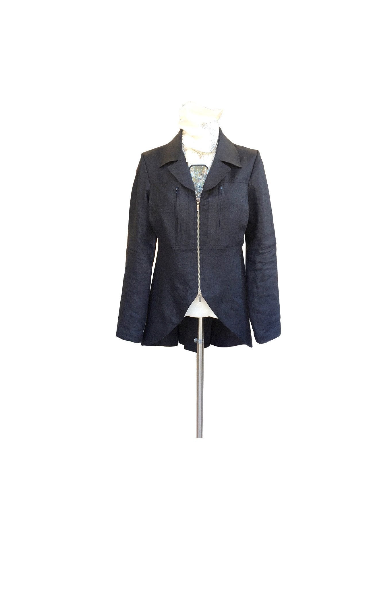 B Star Jacket I Black Linen