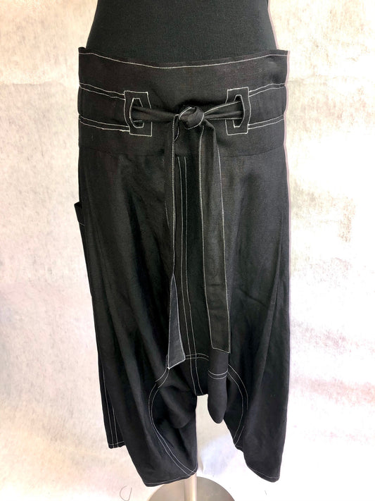 Juku Pant I Black Linen Viscose