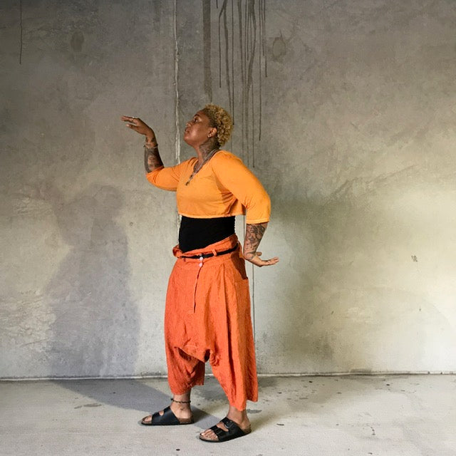 Juku Fly Pant I Fire Hand-Dyed Linen