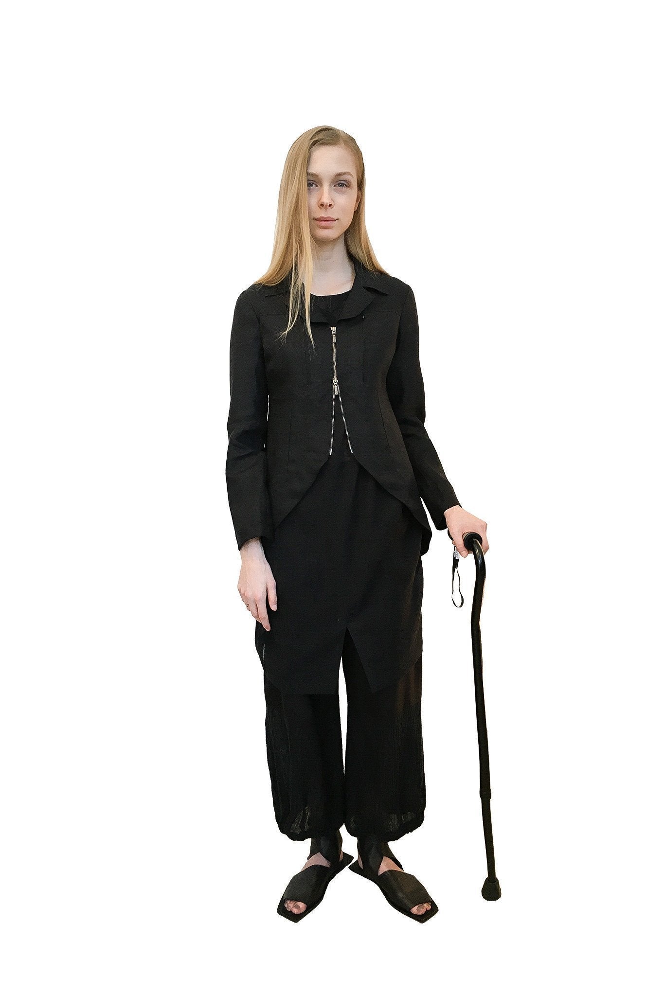 B Star Jacket I Black Linen