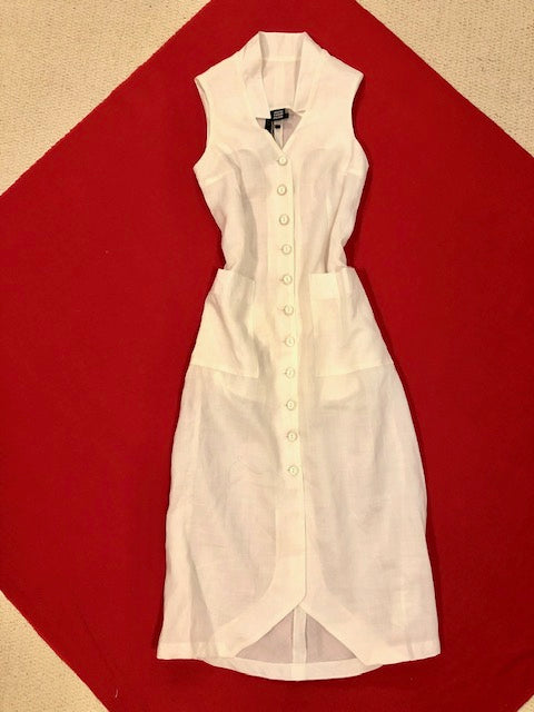 Black Lamb Dress I Organic Ramie - eggshell