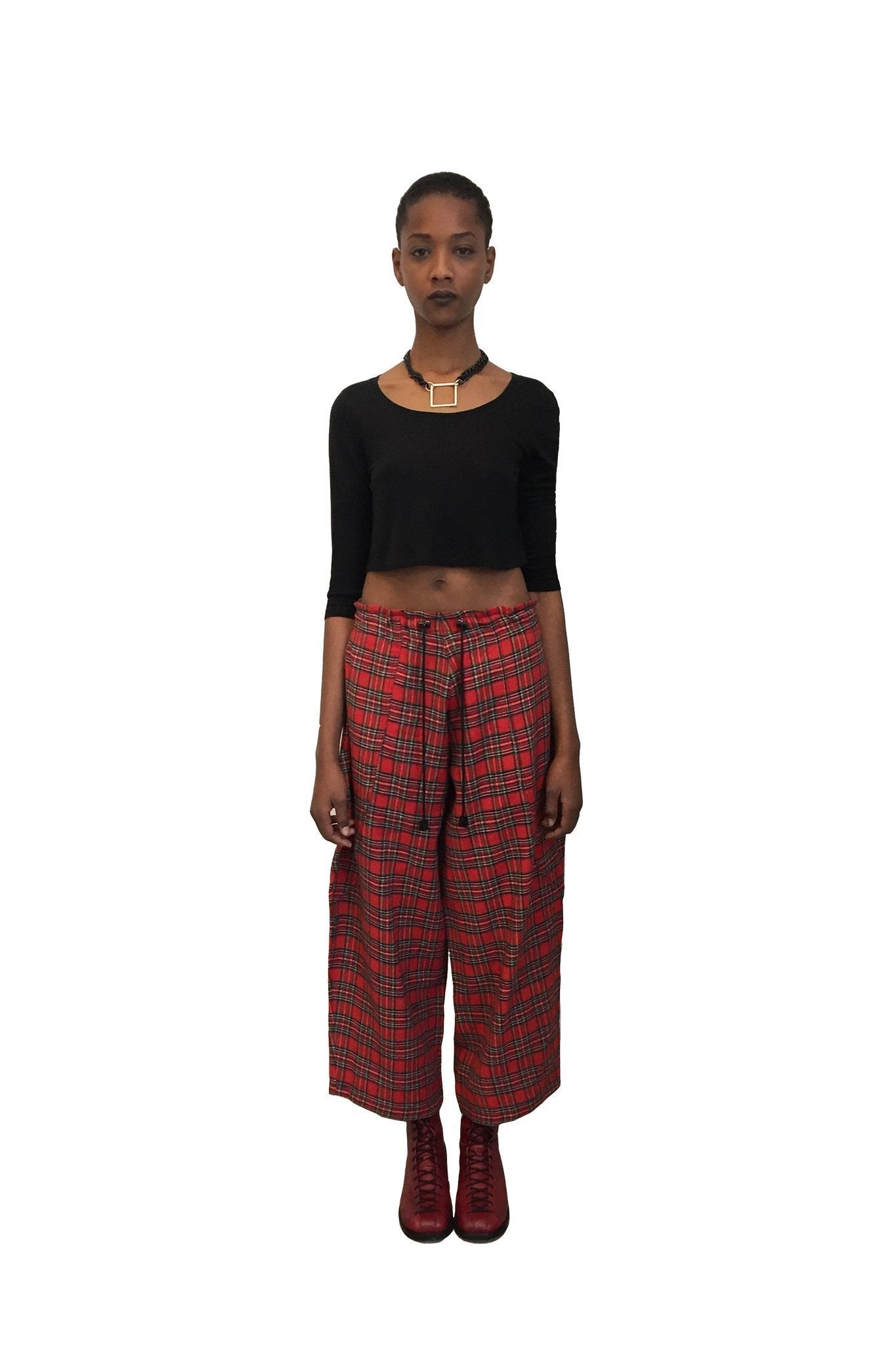 Saturn Pant I Red Plaid