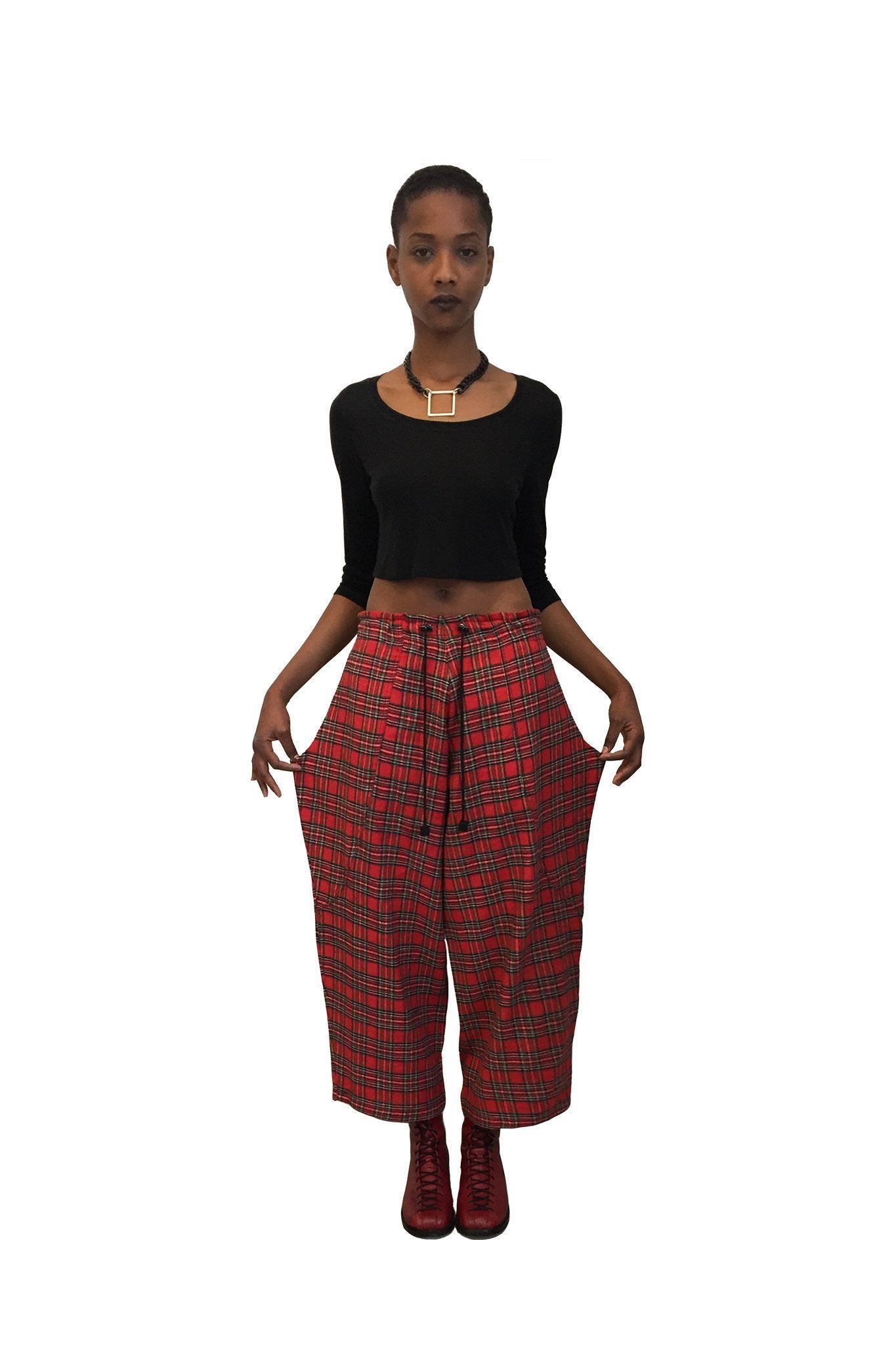 Saturn Pant I Red Plaid