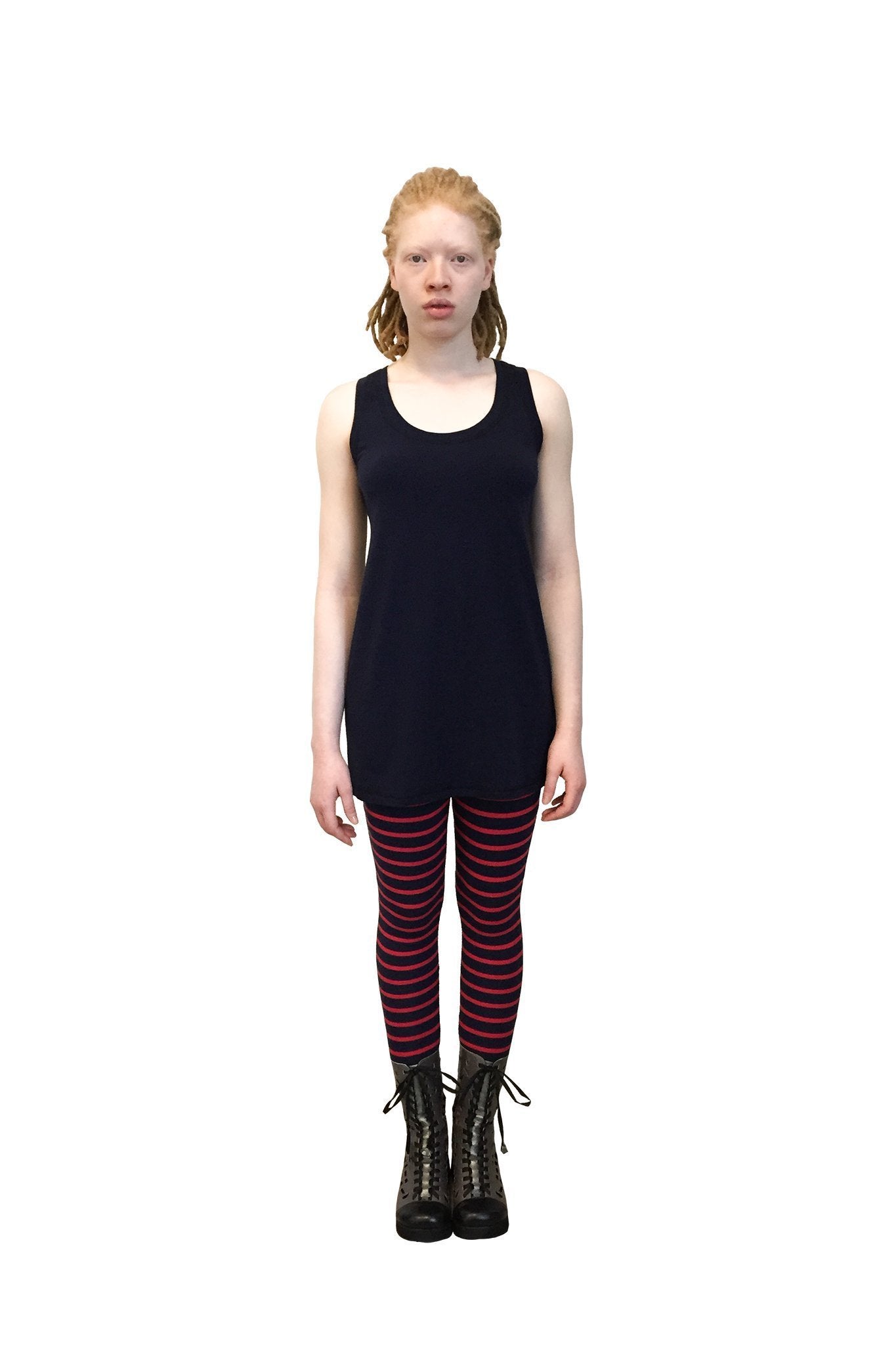 Razor Sharp Tank Top/Dress SH I  Black Organic Cotton-Lycra