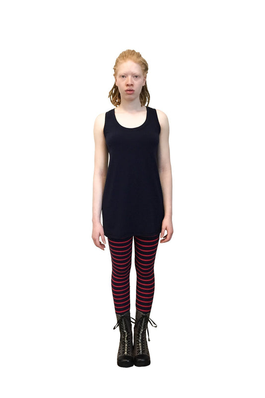 Razor Sharp Tank Top/Dress SH I  Black Organic Cotton-Lycra