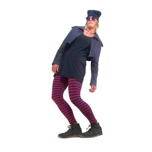 Metropolitan Compact Jacket I Prato Pinstripe + Black Waffle Knit