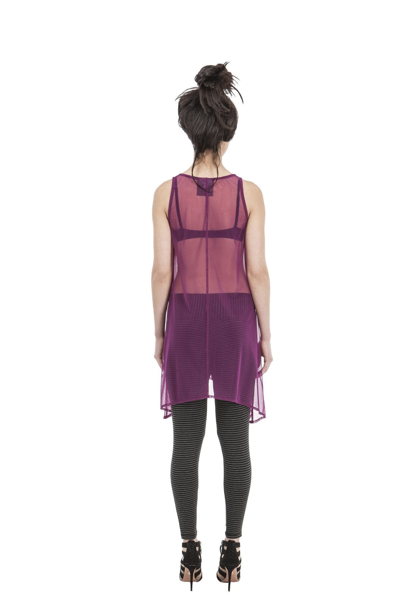 New Netty Betty Long Sheer Top | Raspberry Orchid