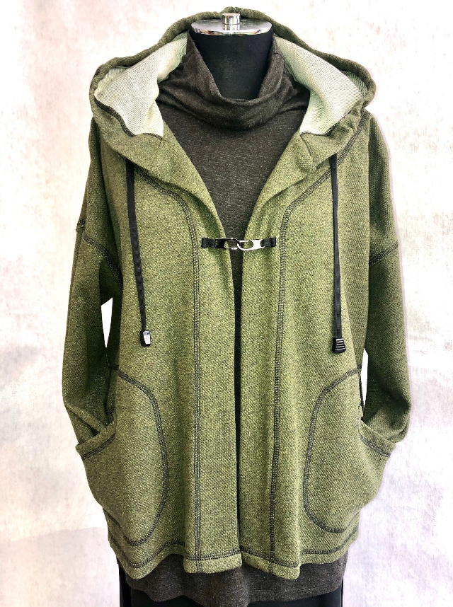 New Free World Hoody Jacket | Olive | 100% Cotton Melange