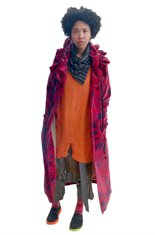 Duchess I Red Navy Velvet