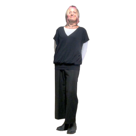 Space Top I Black Organic Cotton