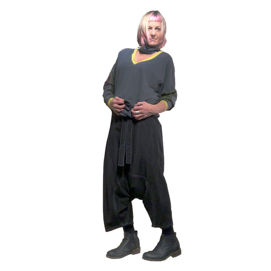 Juku Pant I Black Linen