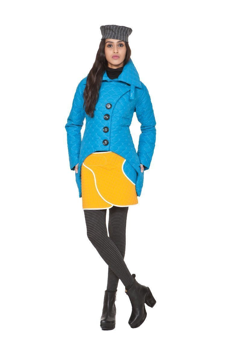 Booty Warmer | Peacock Blue + Caution Yellow